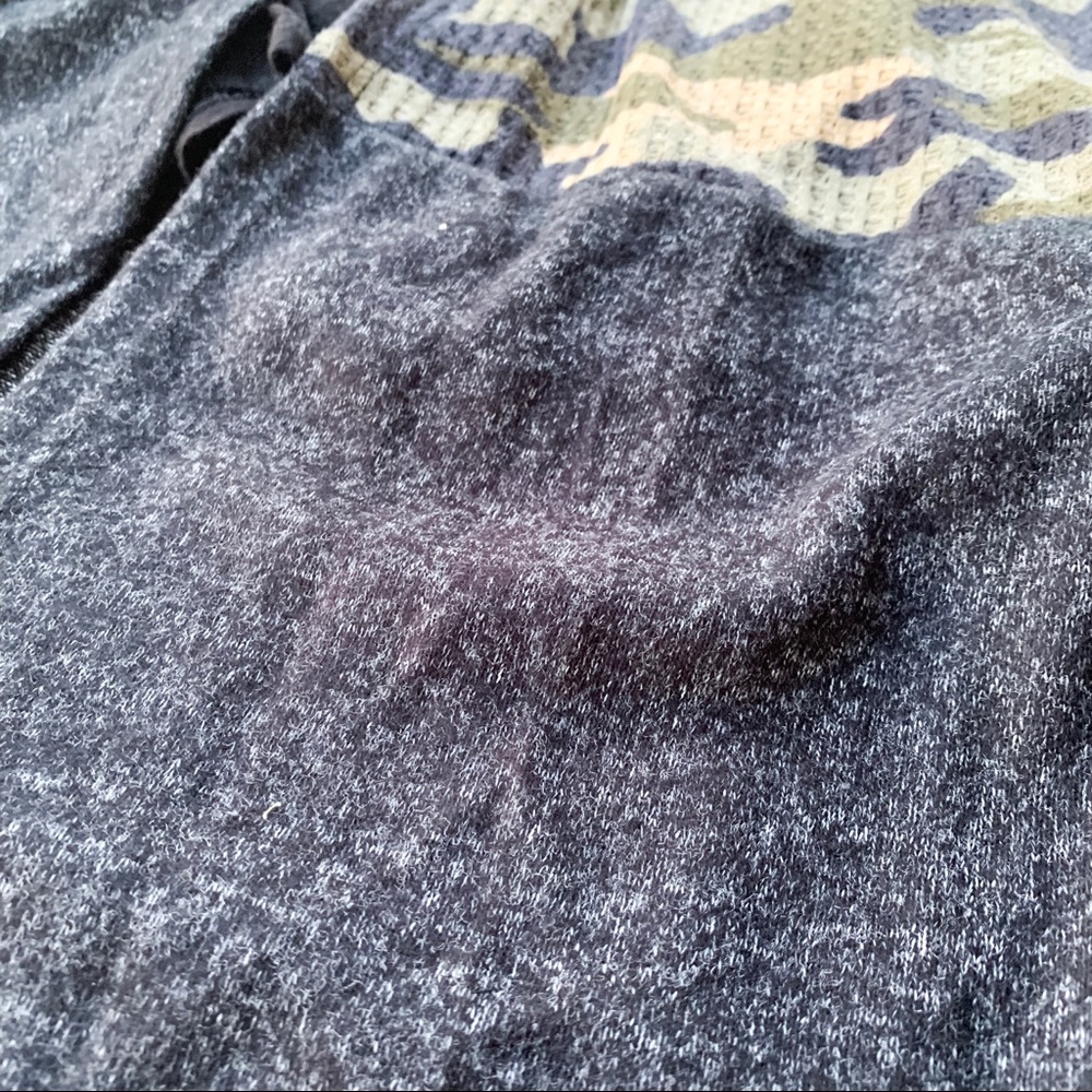 PLUS SIZE Olive black Marled waffle knit duster - Picture 2 of 7